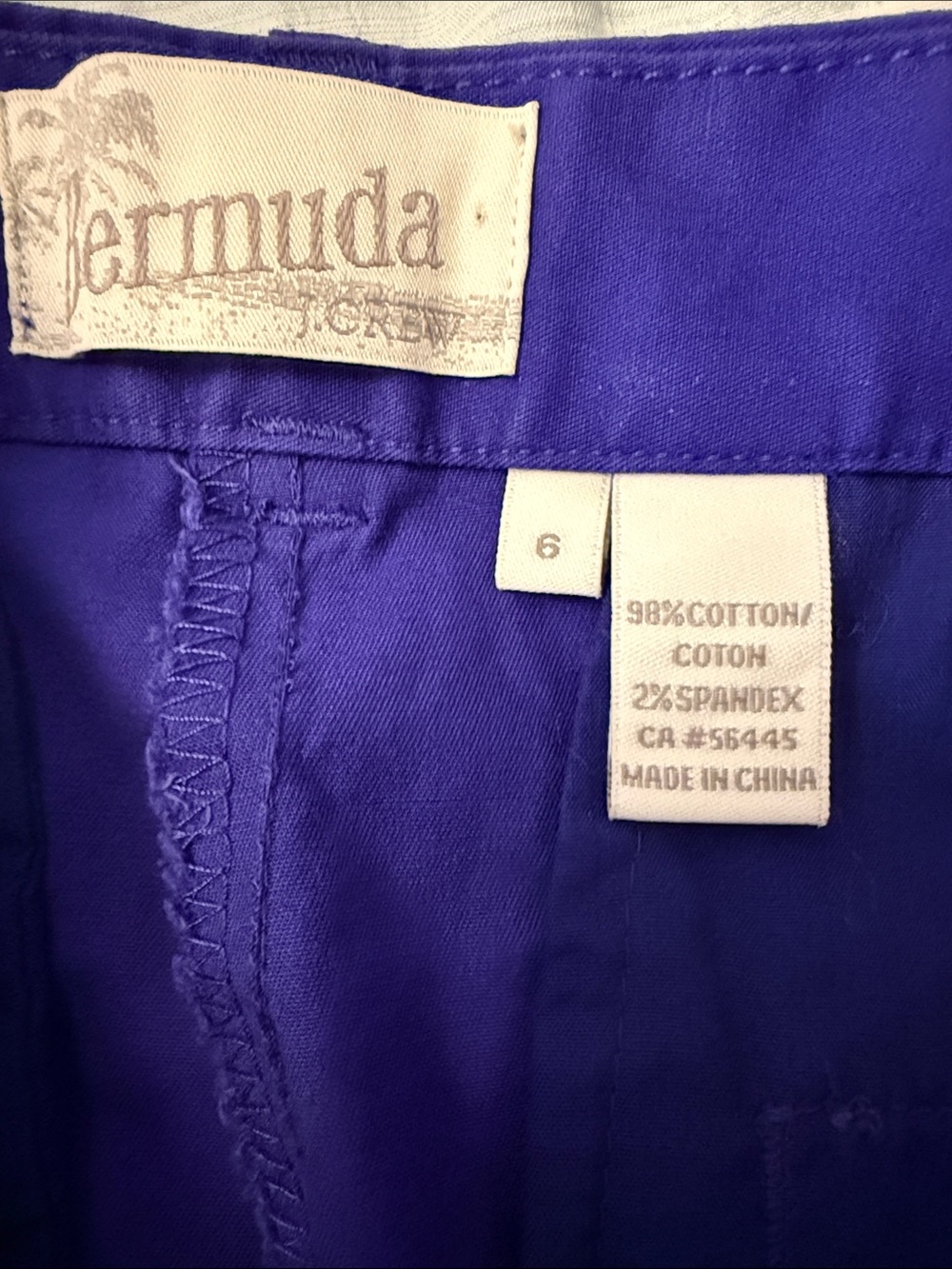 Bermuda by J.Crew Purple Stretch Chino Bermuda Shorts Women’s Size 6 Preppy Golf - Picture 3 of 5